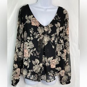 Forever 21 Floral Blouse Top